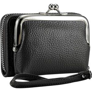 Women's Wristlet Wallet with Coin Purse - 9 Slot Zipper Card Organizer, PU